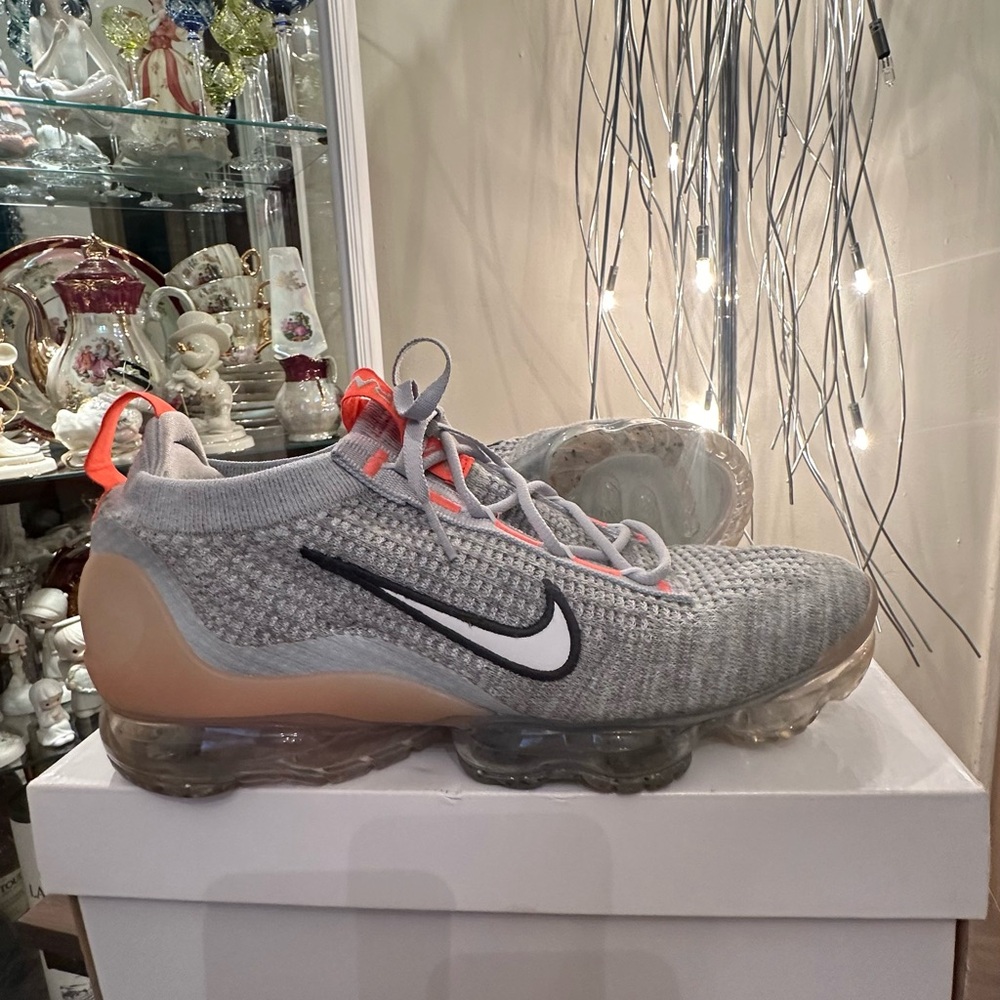 Nike Air Vapormax Grey Fog Bright Mango9.5